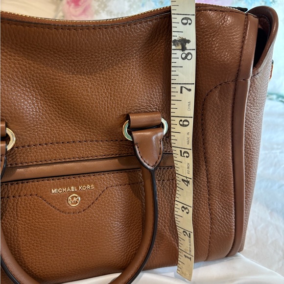 Michael Kors Carine Satchel Bag Camel Brown Leather with Strap and Dust Bag EUC - Picture 9 of 16